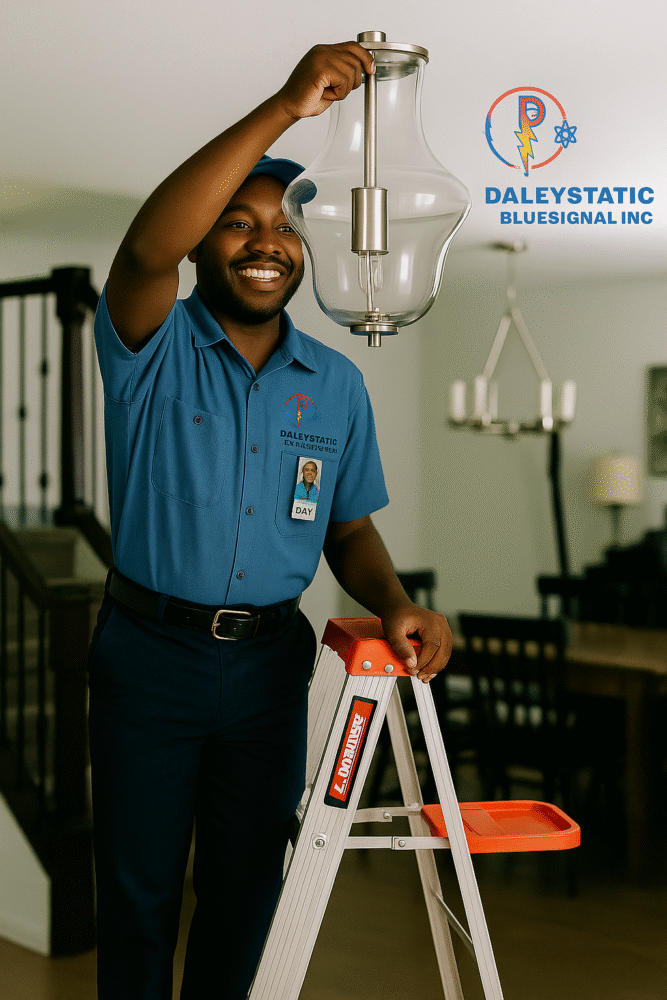 Electrician at work